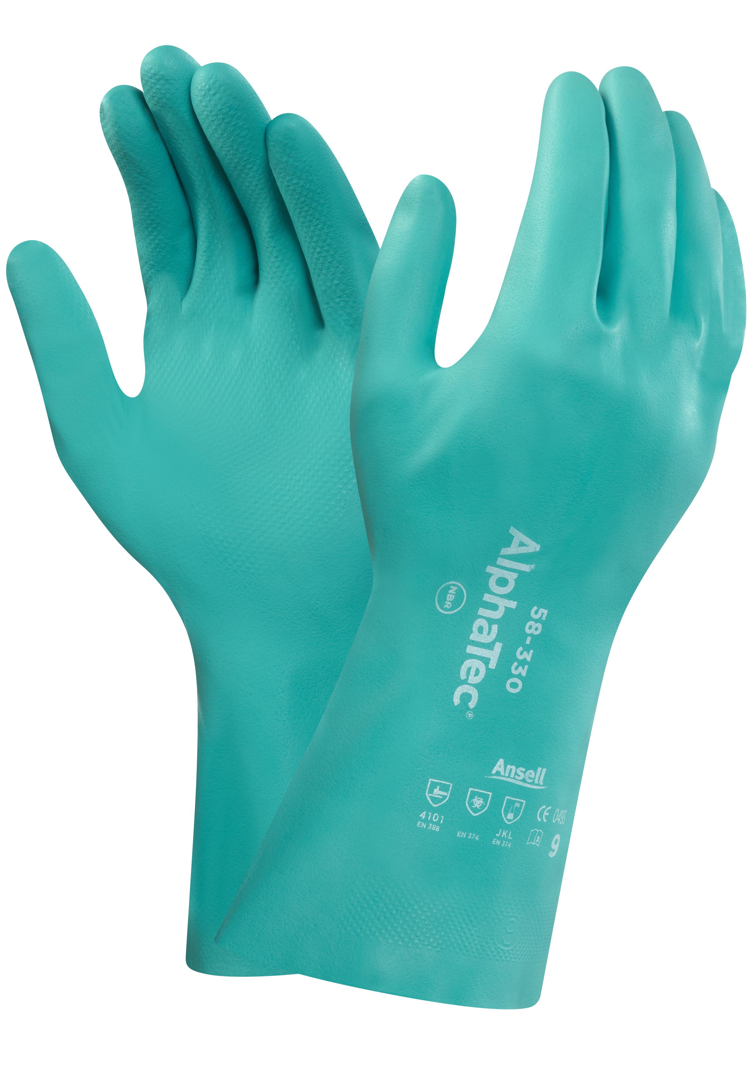 ANSELL ALPHATEC 58-330 AQUADRI NITRILE - Tagged Gloves
